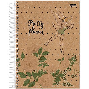 Caderno 01X1 Capa Dura Tinker BELL KRAFT 80 Folhas - Pacote com 04