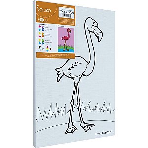 Tela para Pintura Riscada 20X30CM Flamingo Pacote com 06