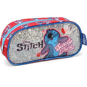 Estojo Tecido STITCH 1ZÍPER Vermelho