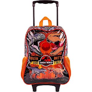 Mochila Infantil com Rodinha Jurassic Battle G 44CM