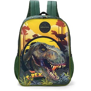 Mochila Infantil UP4YOU Dinossauro G Verde