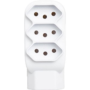 Adaptador para Tomada 4 Entradas Tripolar BR