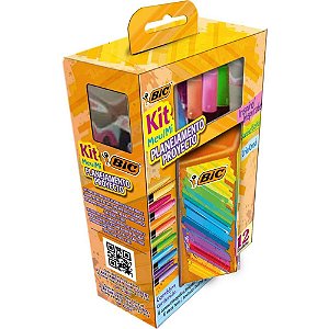 Kit Escolar Meu Planejamento com Copo + 12 Canetas