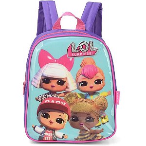 Mochila Infantil LOL Petit Pequena  Roxa