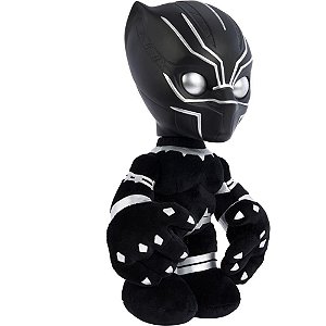 Pelúcia com Mecanismo Marvel Pantera Negra LUZ e Som