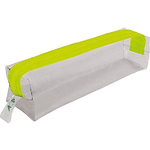 Estojo PVC TRANSP. Cristal Amarelo 1ZÍPER