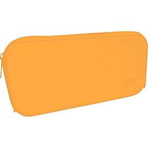 Estojo Silicone Retangular Laranja 1 Zíper PCT.C/03