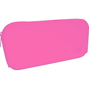 Estojo Silicone Retangular PINK 1 Zíper PCT.C/03