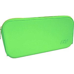 Estojo Silicone Retangular Verde 1 Zíper PCT.C/03