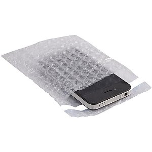 Plástico Bolha Saco 14CM X 18CM com ABA e Cola HOT MELT - Pacote com 50