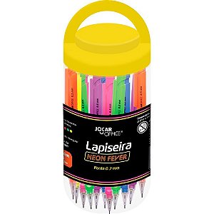 Lapiseira 0.7MM Neon Fever Triangular com Grafite - 6 Cores Sortidas (pote com 24 Unidades)