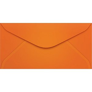 Envelope Ofício Colorido 114X229MM Laranja Pacote com 100