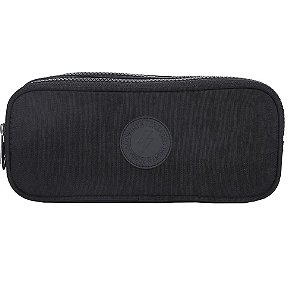 Estojo NYLON Creased Amassado 1 Zíper Preto