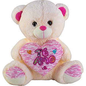 Pelúcia URSO 35CM Coração TE AMO