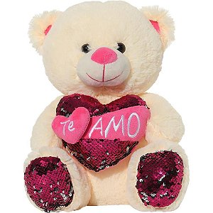 Pelúcia URSO 35CM TE AMO C/LANTEJ.(S)