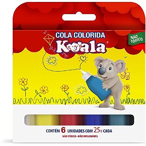 Cola Colorida Koala 6 Cores 25G