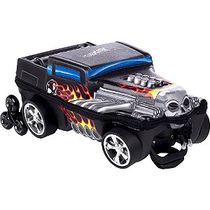 Mochila Infantil com Rodinha HOT Wheels Bone Shaker Preto