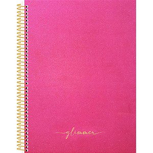 Caderno 10X1 Capa Dura Colegial Glimmer 160 Folhas - Pacote com 04