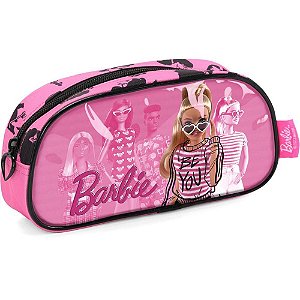 Estojo Tecido Barbie 1 Zíper Rosa