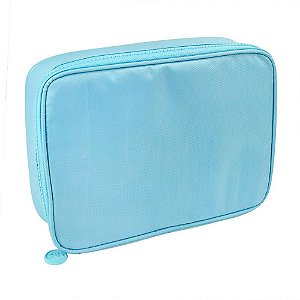 Estojo Tecido BOX Azul G C/DIVISORIA