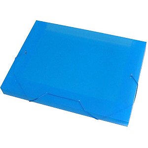 Pasta ABA Elástica Plástica Ofício 30MM Azul - Pacote com 10 Unidades