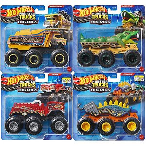 Hot Wheels Monster TRUCKS Caminhões Reboque 1:64 Sortidos BIG RIGS