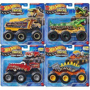 Hot Wheels Monster TRUCKS Caminhões Reboque 1:64 Sortidos BIG RIGS