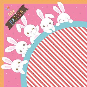 Embalagem P/OVO de Páscoa 35X35CM Lukes Family Rosa C/ 25