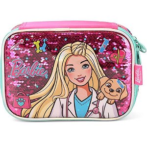 Estojo Tecido BOX Barbie G 1ZÍPER PINK
