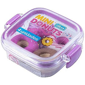 Borracha Decorada Mini Donuts Lancheira C/4 Sortidas