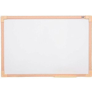 Quadro Branco Moldura Madeira 30X40CM UV MDF SOFT C/ 02