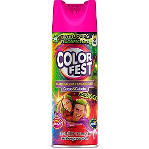 Pinta Cabelo SPRAY Color FEST Rosa Fluorescente 125ML (caixa com 24)