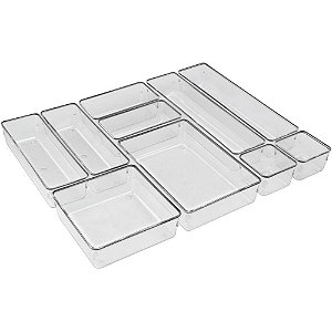 Organizador Potes QUADRADO/RETAN. Sortidos CX com 10