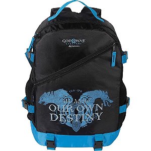 Mochila GOD OF WAR Ragnarok G - Preta e Azul