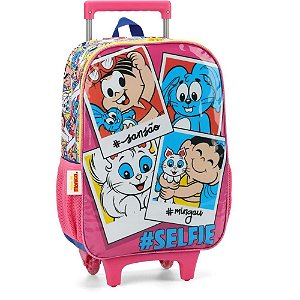 Mochila Infantil com Rodinha Turma da Mônica G Rosa