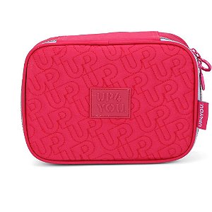 Estojo Tecido UP4YOU 1 Zíper Vinho - Moderno e Resistente para Jovens