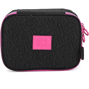 Estojo Tecido UP4YOU 1 Zíper Preto
