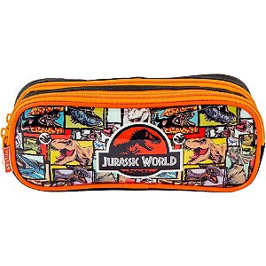 Estojo Tecido Jurassic Battle 2ZIP.