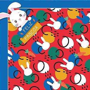 Embalagem para OVO de Páscoa 44X44CM Chuva de Alegria Vermelho – Pacote com 25