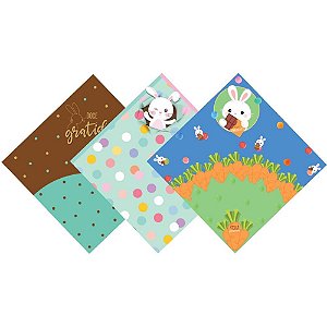 Embalagem para OVO de Páscoa 35X35CM Páscoa Decorada Sortida – Pacote com 5