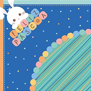 Embalagem para OVO de Páscoa 32X32CM Flakes Azul - Pacote com 25 Unidades