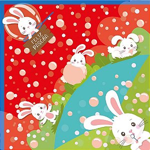 Embalagem OVO de Páscoa 32X32CM Bolha de Sabão Vermel C/ 25