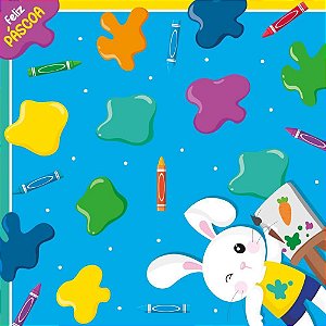 Embalagem P/OVO de Páscoa 24X24CM Pintura Azul PCT com 25