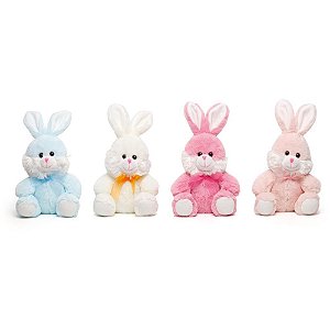 Coelhos de Páscoa de Pelúcia com Laço de Voal Sortidos 25CM