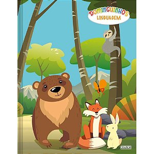 Caderno Linguagem Capa Dura Dominguinhos Costurado 40 Folhas - Pacote com 05