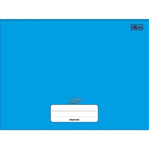 Caderno Desenho Brochura Capa Dura D+ 96 Folhas Azul - Pacote com 05 Unidades