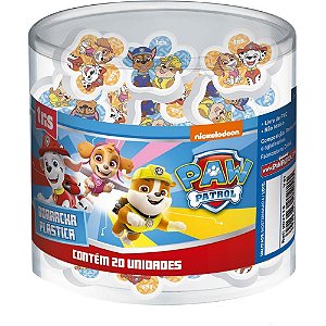 Borracha Decorada Patrulha Canina - Formato de Patinha, 2 Modelos Sortidos (pote com 20)