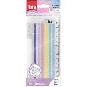 Bloco Marcador de Página Adesivo TRIS Dream Marcador de Linha 6X20F