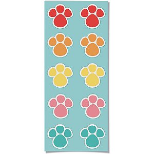Adesivos Decorados Páscoa Patinha Redondos com 30 Unidades