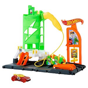 Hot Wheels Pista CITY Conjunto Posto de Recarga